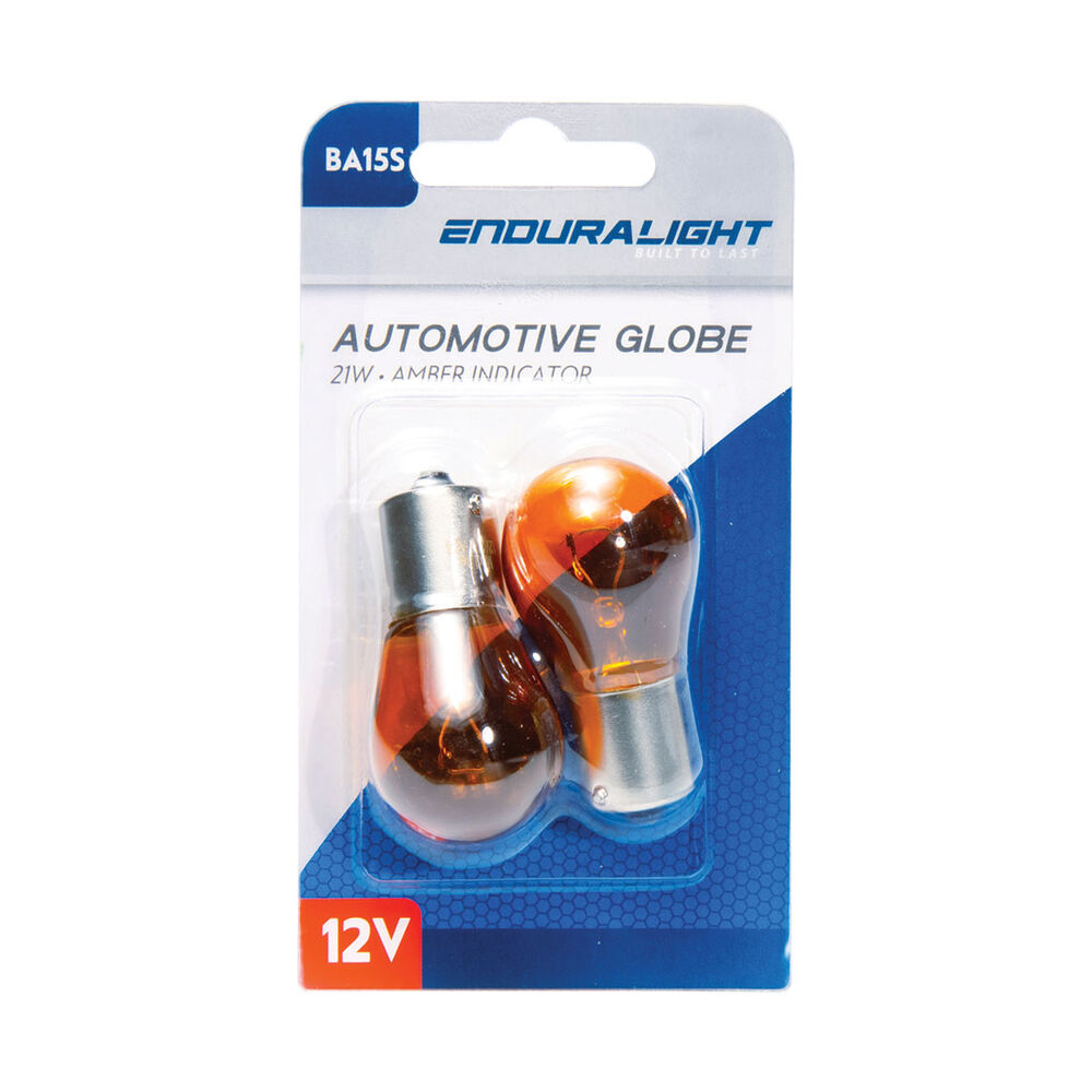Enduralight Automotive Globe Indicator, Amber, 12V, 21W, 2 Pack Supercheap Auto New Zealand