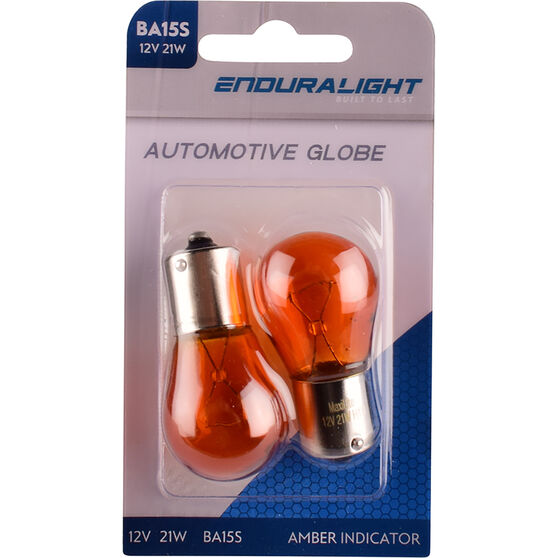 ENDURALIGHT Automotive Globes - Amber Indicator 12V, 21W, BA15S, , scanz_hi-res