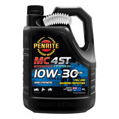 Penrite MC-4 Semi Synthetic Motorcycle Oil - 10W-30, 4 Litre, , scanz_hi-res