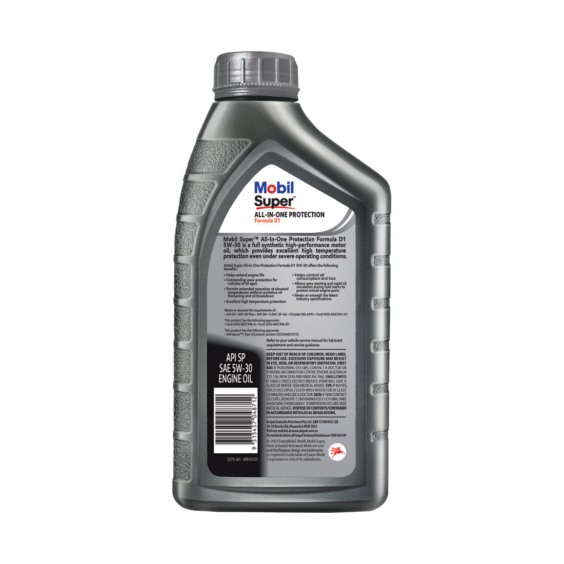 Mobil Super 3000 D1 Full Synthetic Engine Oil 5W-30 1L, , scanz_hi-res