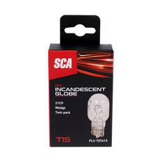 SCA Incandescent Globe - T15 12V 21CP - 2 Pack, , scanz_hi-res