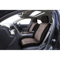 SCA Animal Print Seat Cover - Black/Rose, Adjustable Headrests, Airbag Compatible, , scanz_hi-res