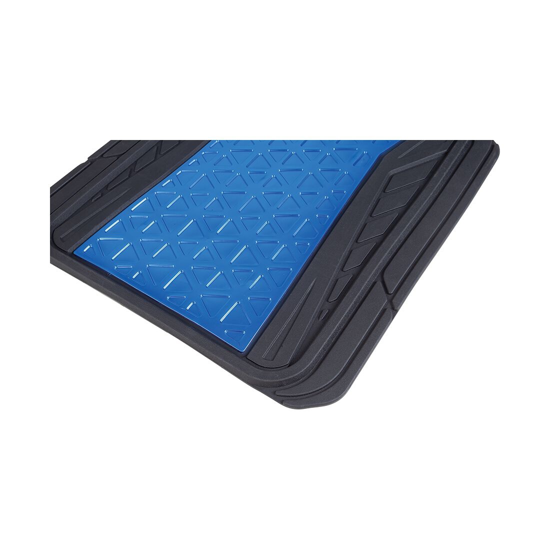 SCA Floor Mats PVC Rubber Pattern Blue Set of 4, , scanz_hi-res