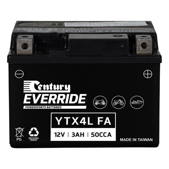 Century Powersports Battery YTX4L-BS FA, , scanz_hi-res