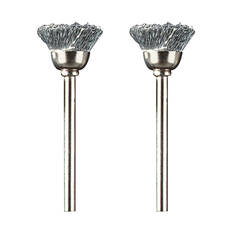 Dremel 2pk Carbon Steel 3.2mm Shank 13mm Dia Brush, , scanz_hi-res