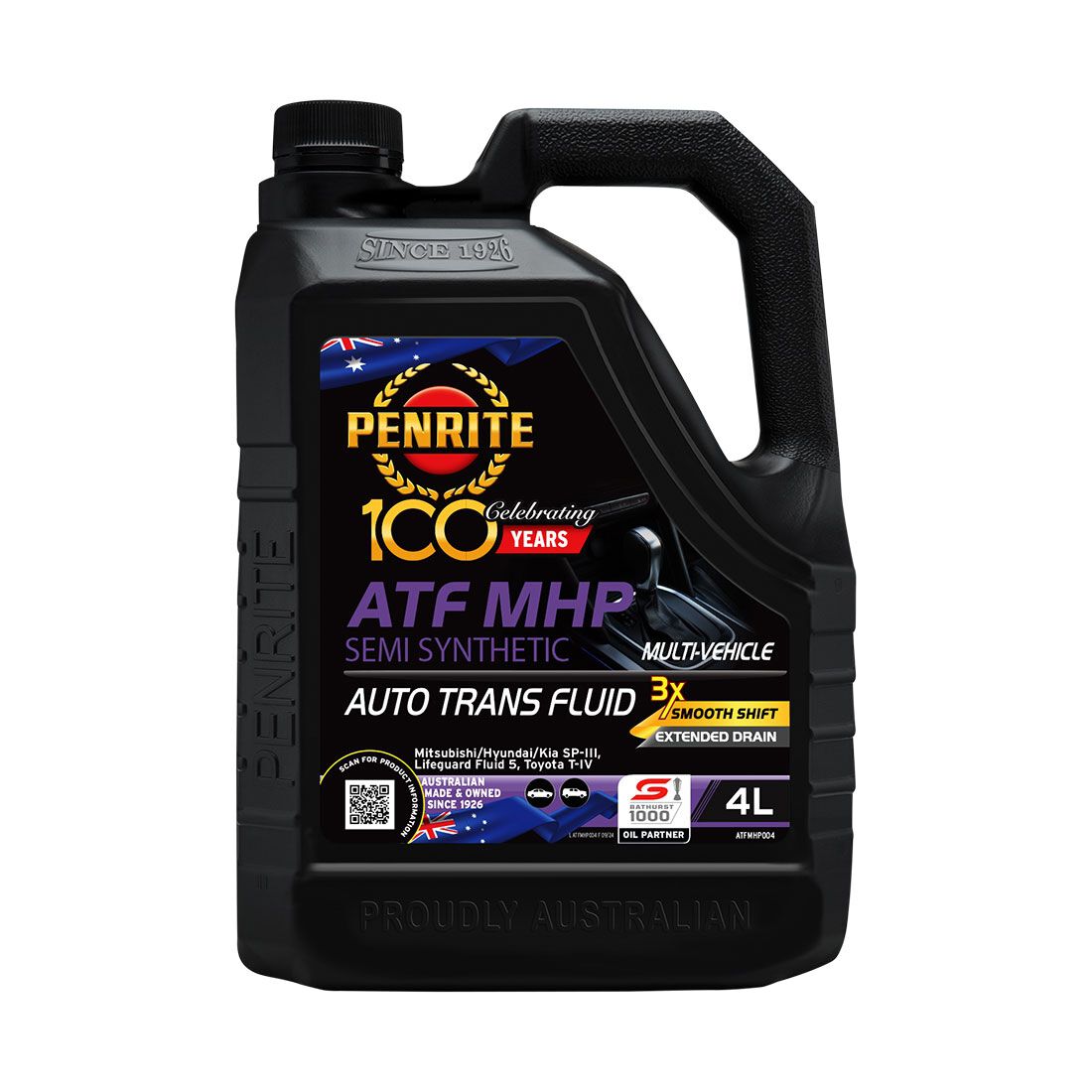 Penrite Automatic Transmission Fluid - Semi-Synthetic, MHP, 4 Litre, , scanz_hi-res