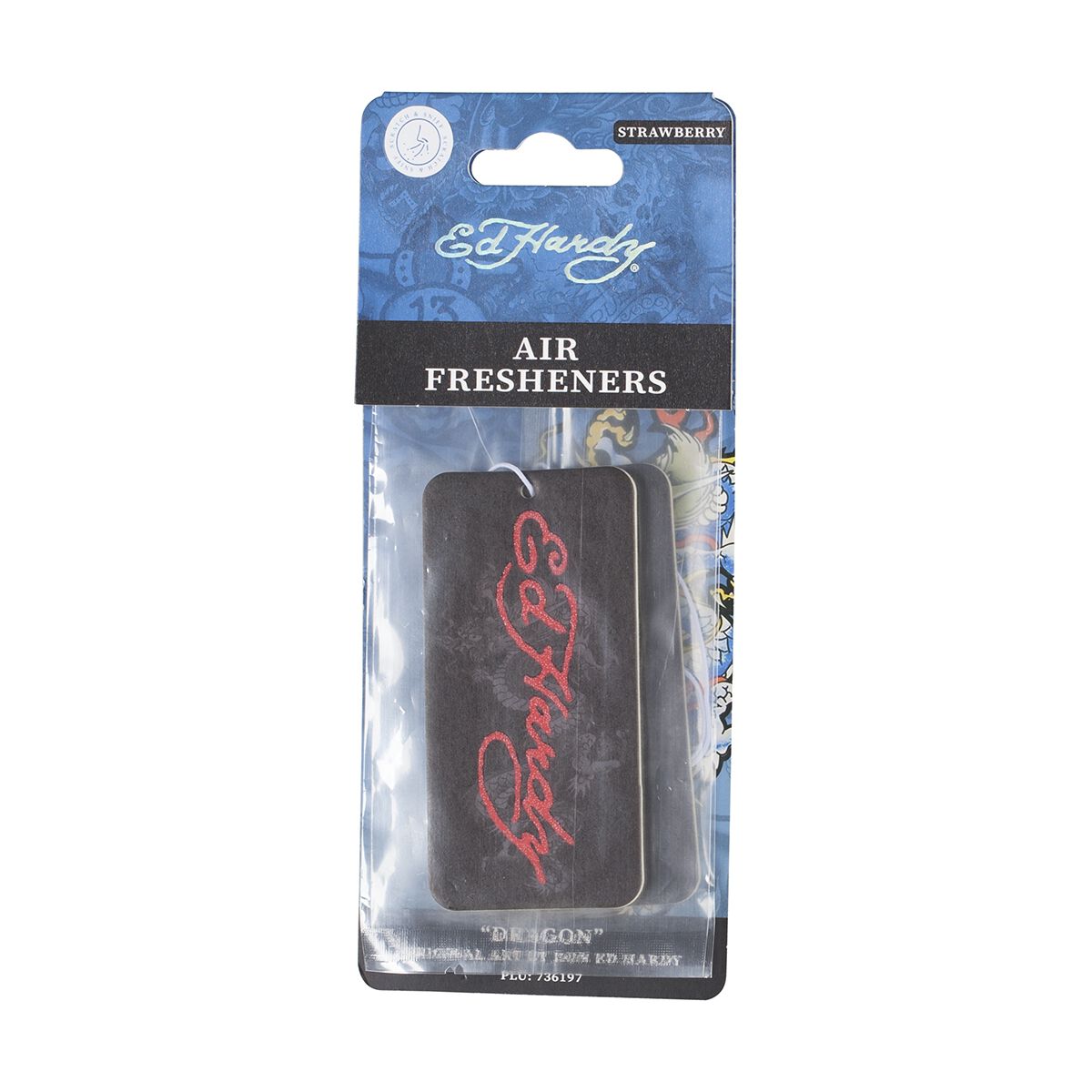 Ed Hardy Red Logo Air Freshener Card - Strawberry, , scanz_hi-res