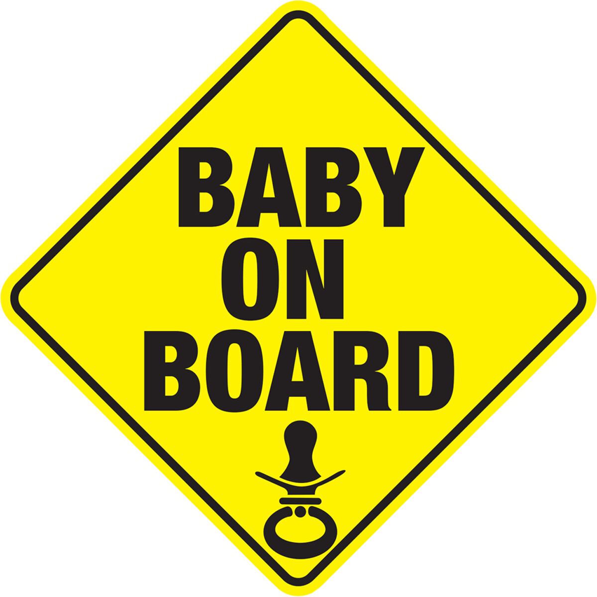 BABY ON BOARD Window Decal/Sticker Pink 5.5"H 