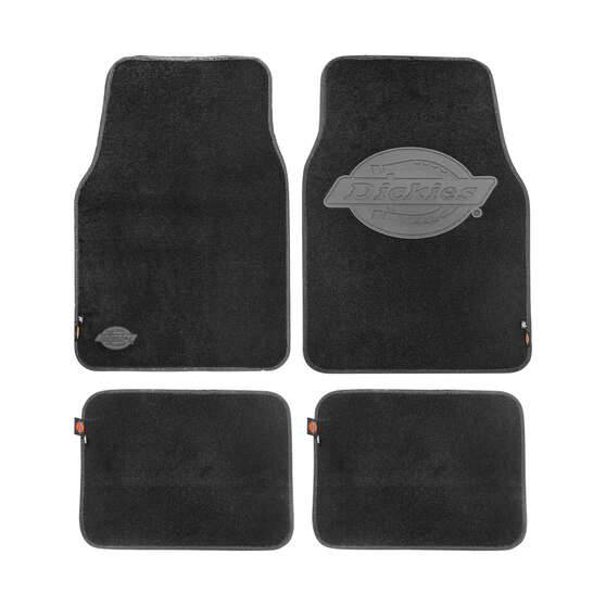 Dickies Carpet OG Logo Floor Mats Black Set Of 4, , scanz_hi-res