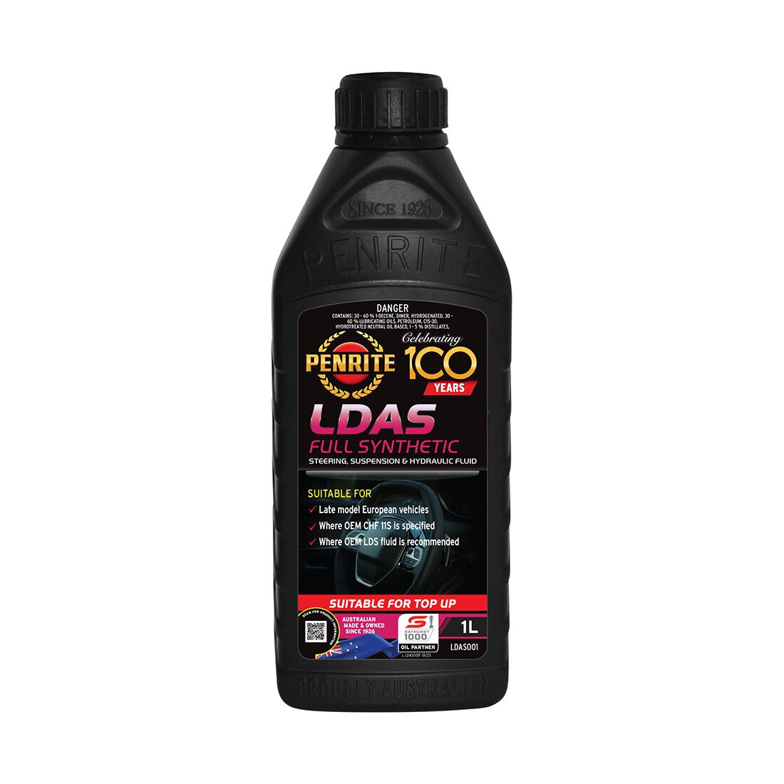 LDAS Full Synthetic Power Steering Fluid - 1 Litre, , scanz_hi-res