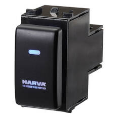 Narva OE Style Switch - Suits Nissan Pathfinder R51, Navara D40, Patrol GU4-7 & Y61 Series, Blank Push On/Off, Blue LED, 63372BL, , scanz_hi-res