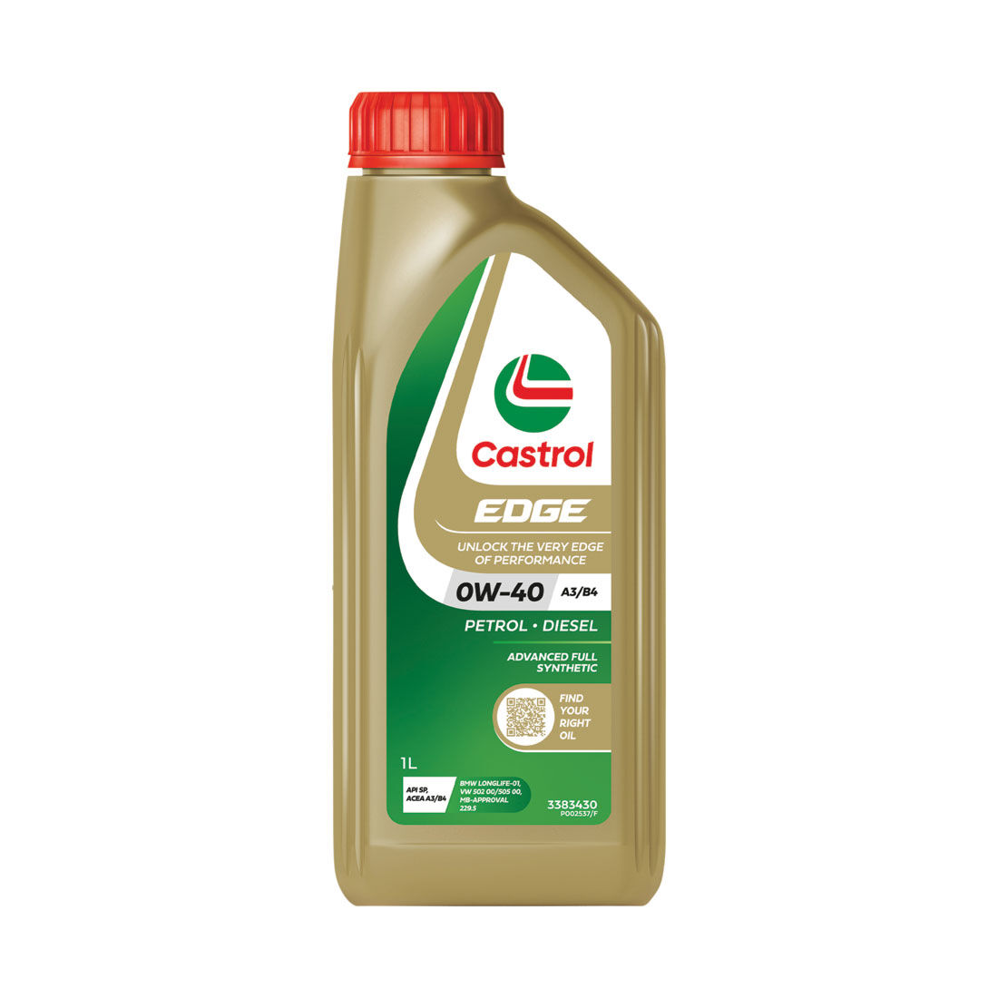 Castrol EDGE Engine Oil - 0W-40, A3/B4, 1 Litre, , scanz_hi-res