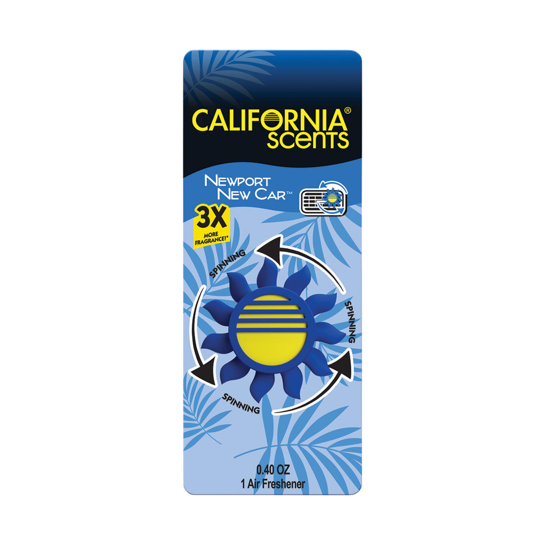 California Scents Novelty Sun Spinner Car Air Freshener Vent Clip, New Scent, , scanz_hi-res