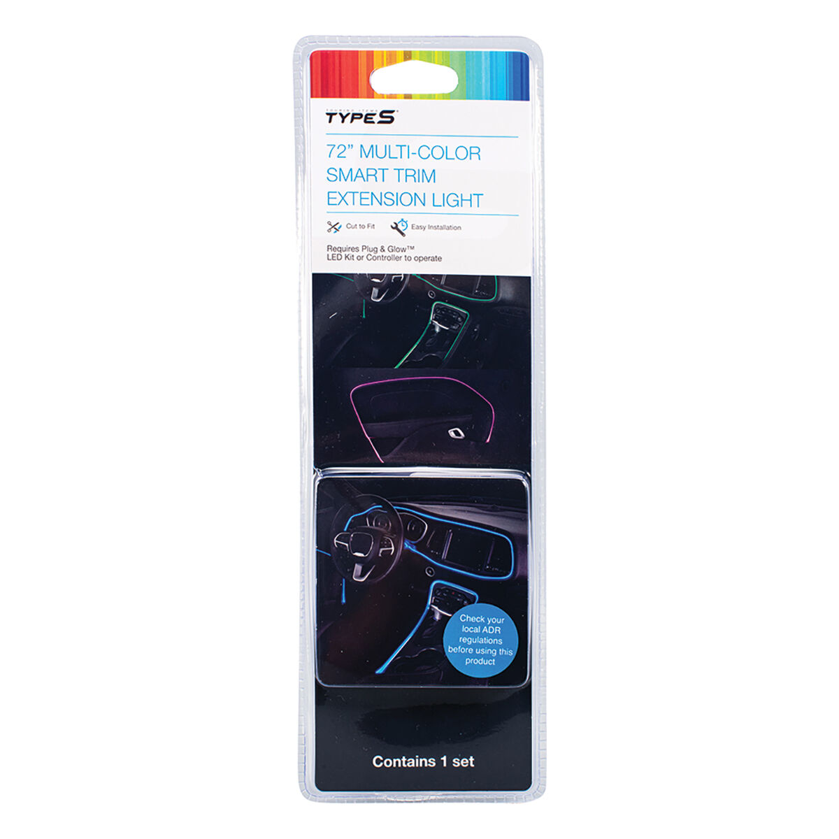 Type S Interior LED Accessory 72" Trim Light Extension, , scanz_hi-res