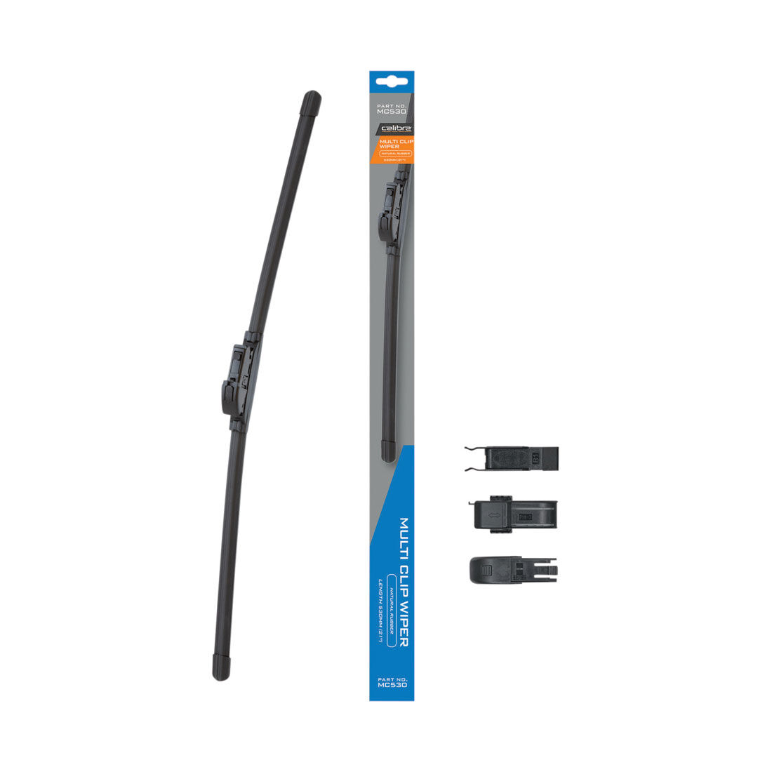 Calibre Multi-Clip Wiper Blade 530mm (21") Single - MC530, , scanz_hi-res