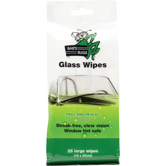 Bar's Bugs Glass Cleaning Wipes 25 Pack, , scanz_hi-res