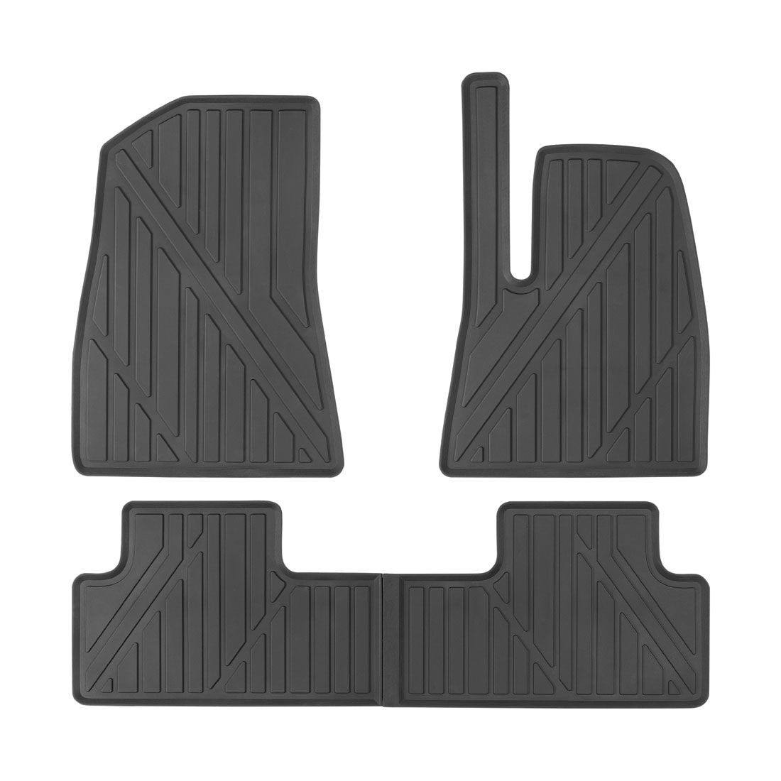 SCA Rubber Car Floor Mats - Front/Rear, Tesla Model 3 2019-23, Black, , scanz_hi-res
