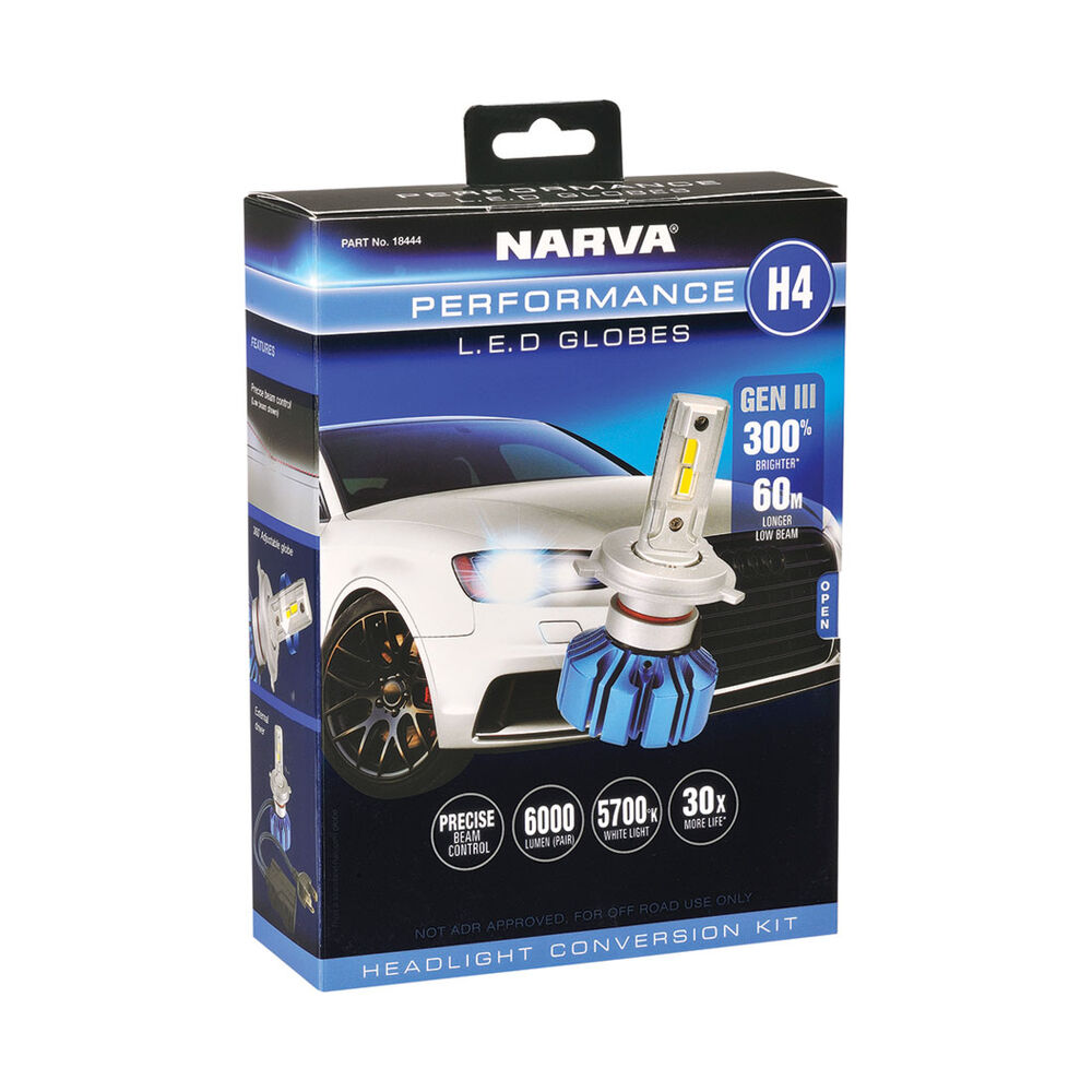 Narva Gen III LED Headlight Kit H4 12/24V Supercheap Auto New Zealand