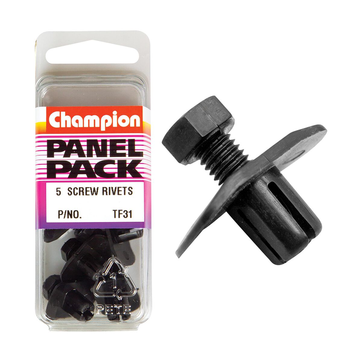 Champion Panel Pack Screw Rivets TF31, 7mmx9mm, , scanz_hi-res
