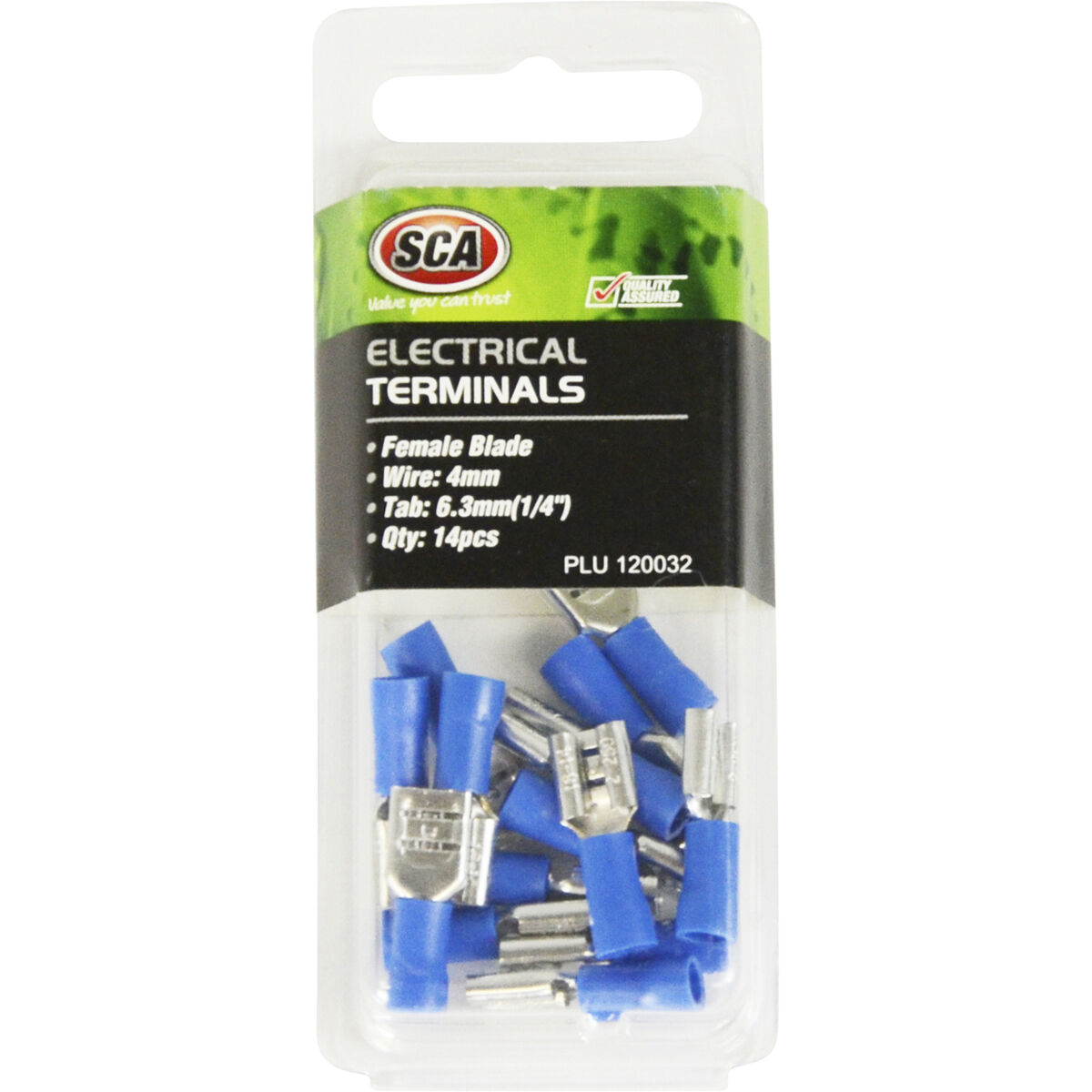 SCA Electrical Terminals - Female Blade, 6.3mm Blue, 14 Pack, , scanz_hi-res