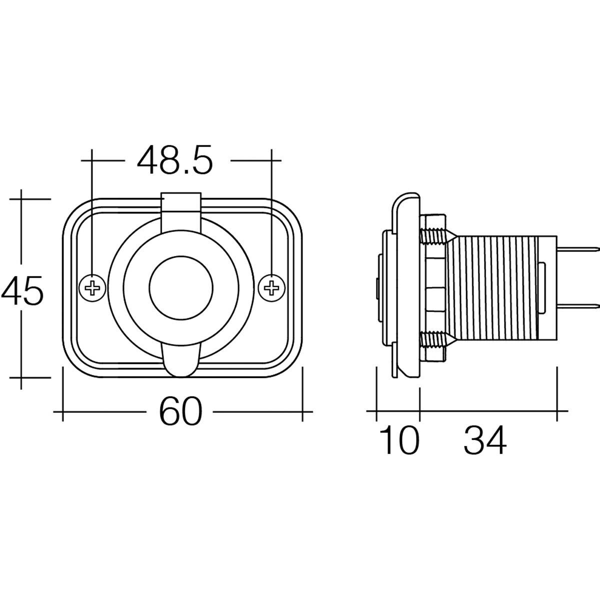 Narva 12/24V LED Accessory Socket - Heavy Duty, 20 Amp, , scanz_hi-res
