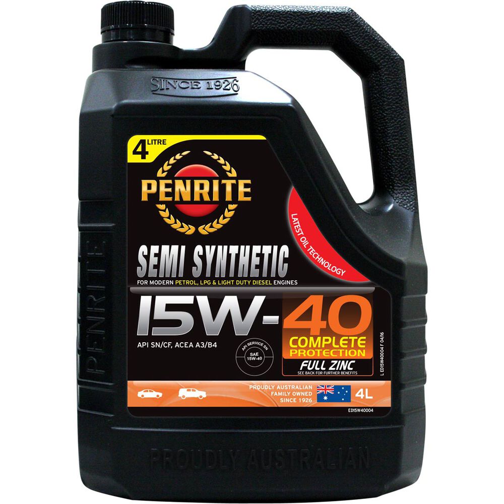 Penrite Semi Synthetic Engine Oil 15W40 4 Litre Supercheap Auto