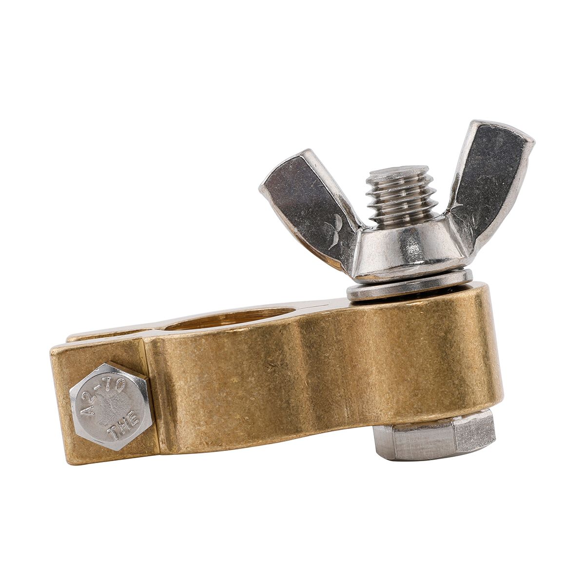 Century Battery Terminal Forged Brass Wingnut Positive, , scanz_hi-res