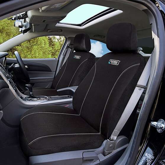 Ridge Ryder Canvas Seat Covers Black/Grey 30SAB, , scanz_hi-res