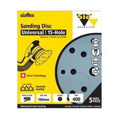 SIA Abrasives 150mm Wet & Dry Sanding Disc, 1948 Series, 8 Hole, 400 Grit, 5 Pack, , scanz_hi-res