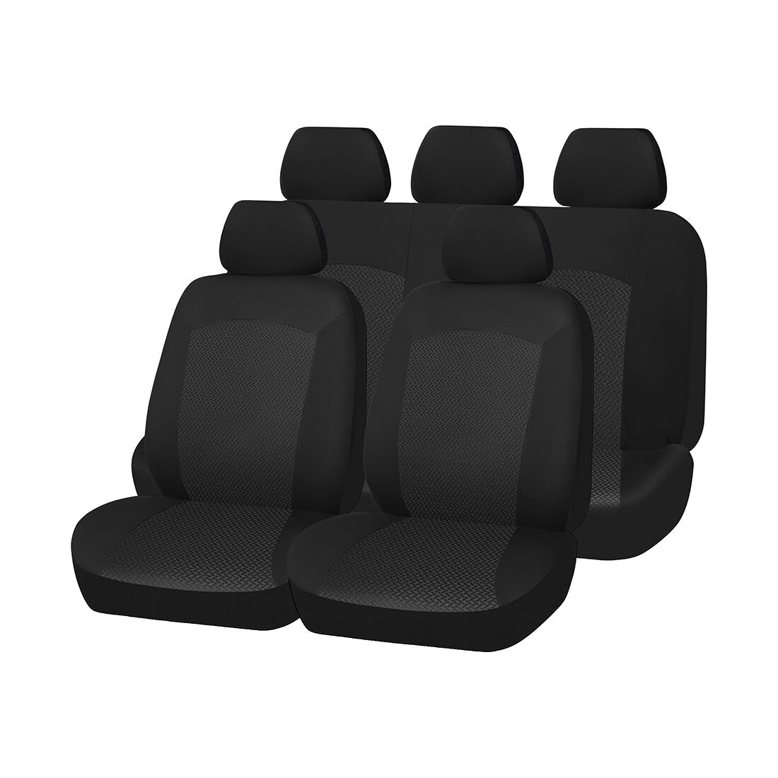 SCA Jacquard Seat Cover Pack Black Adjustable Headrests Airbag Compatible 30&06H SAB, , scanz_hi-res