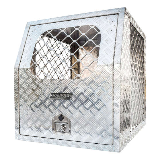 ToolPRO Dog Box - Modular, Aluminium Checker Plate, , scanz_hi-res
