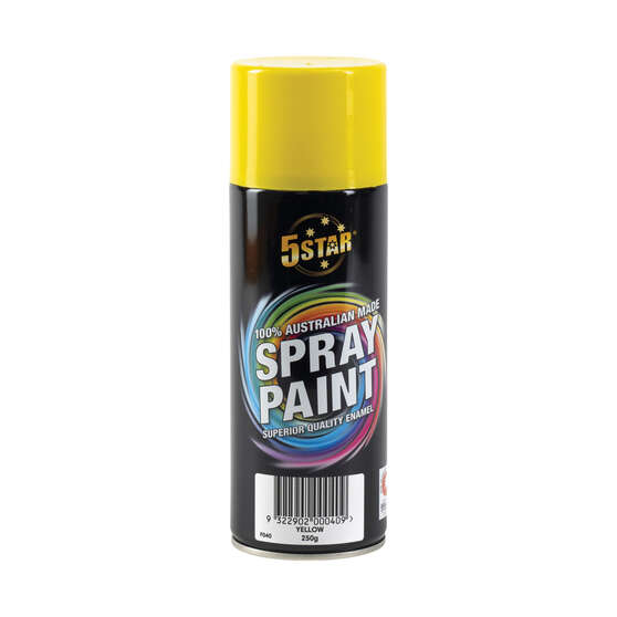5 Star Enamel Spray Paint Yellow 250g, , scanz_hi-res