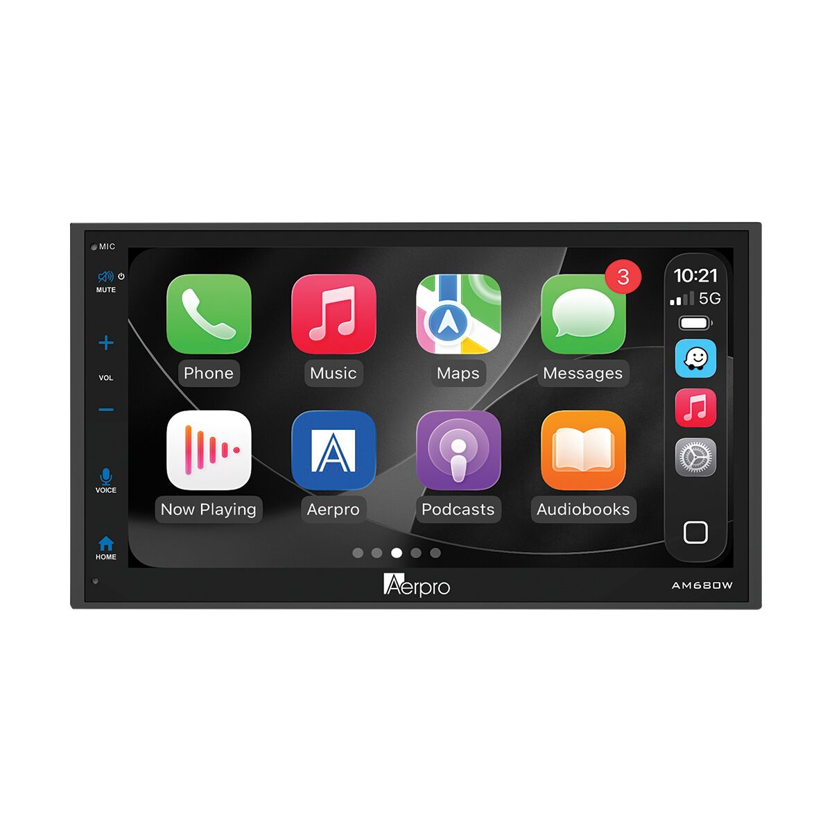 Aerpro 6.8" Double DIN Receiver Apple CarPlay Android Auto AM680W, , scanz_hi-res