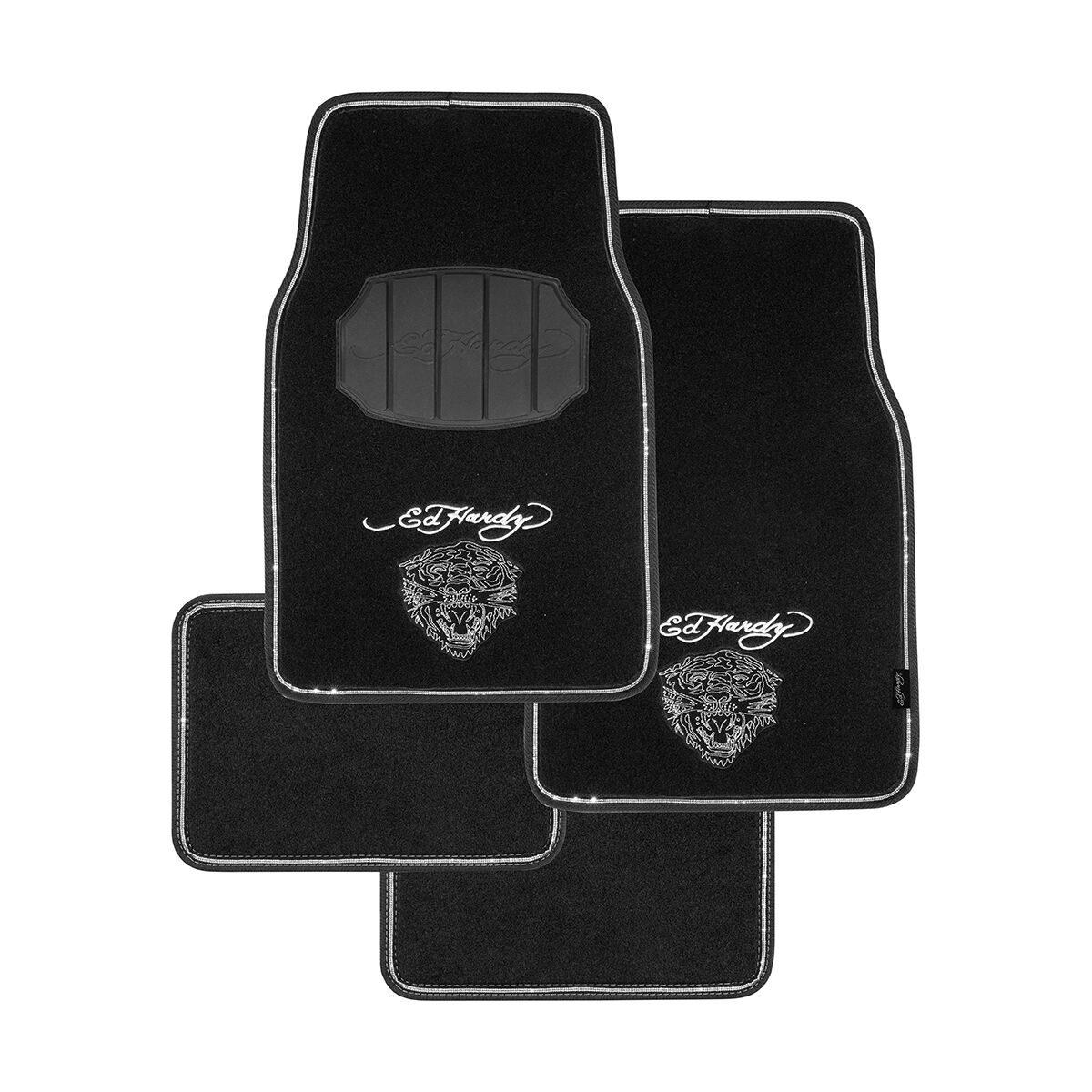Ed Hardy Floor Mats Tiger Bling Carpet 4 Pack, , scanz_hi-res