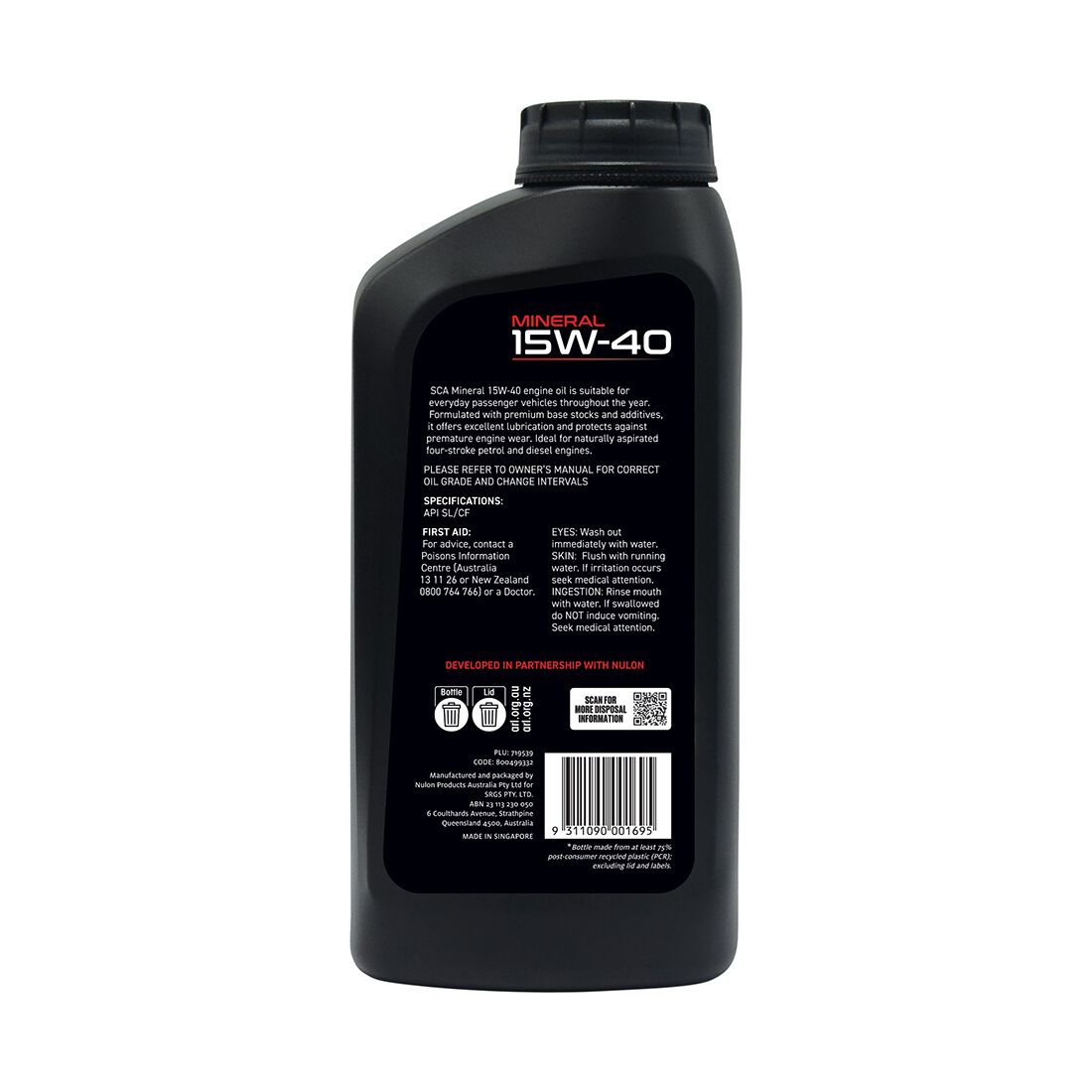 SCA Mineral Engine Oil 15W-40 1 Litre, , scanz_hi-res