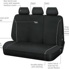 Ridge Ryder Canvas Seat Covers Black/Grey 06H, , scanz_hi-res