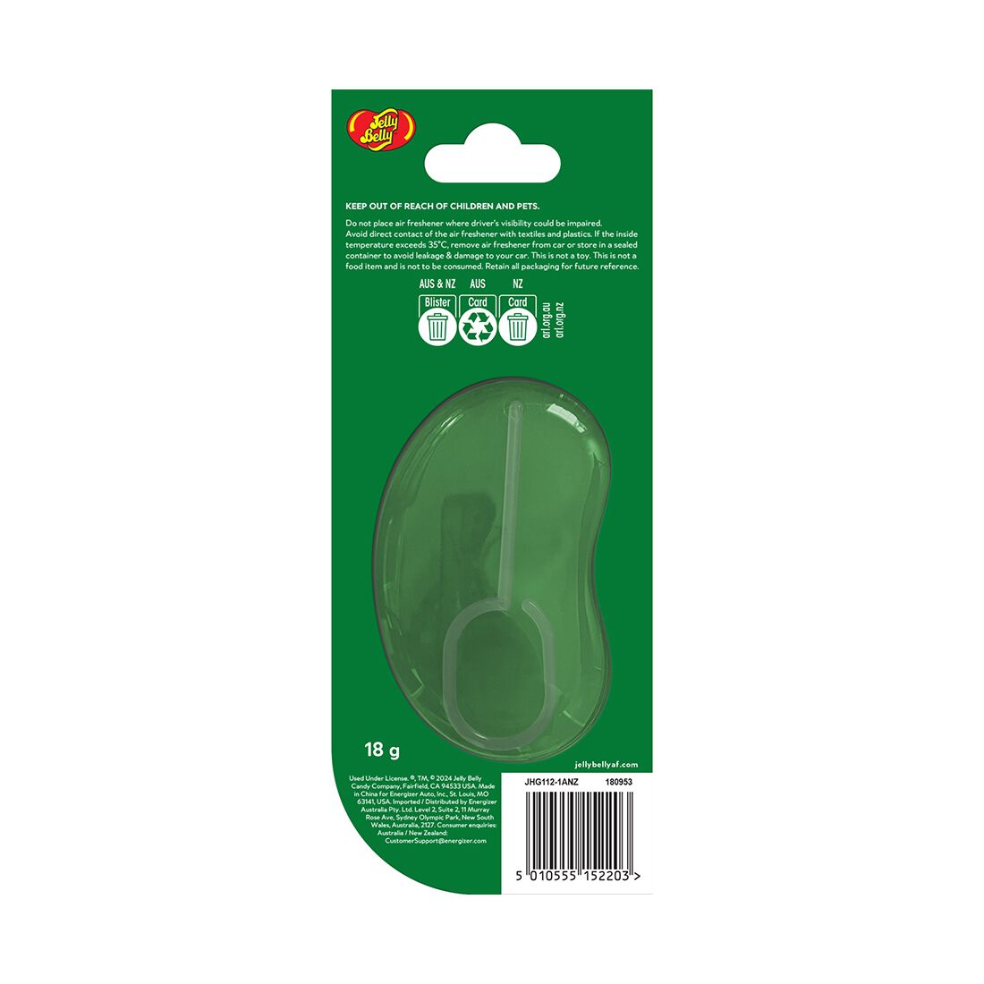 Jelly Belly 3D Air Freshener - Green Apple, , scanz_hi-res