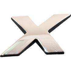 SCA 3D Chrome Badge Letter X, , scanz_hi-res