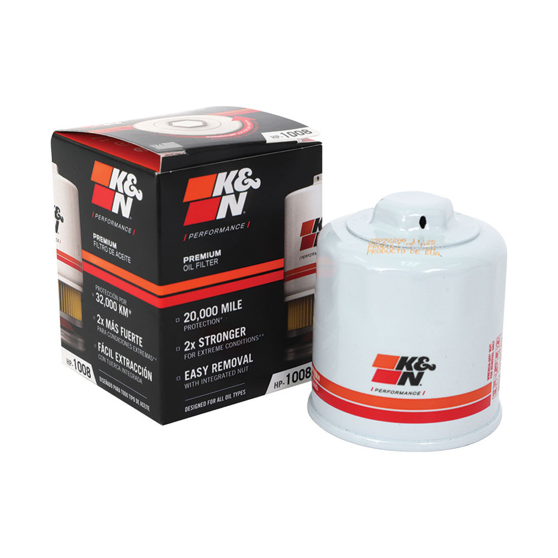 K&N Wrench Off Performance Gold Oil Filter - HP-1008 (Interchangeable with Z436), , scanz_hi-res