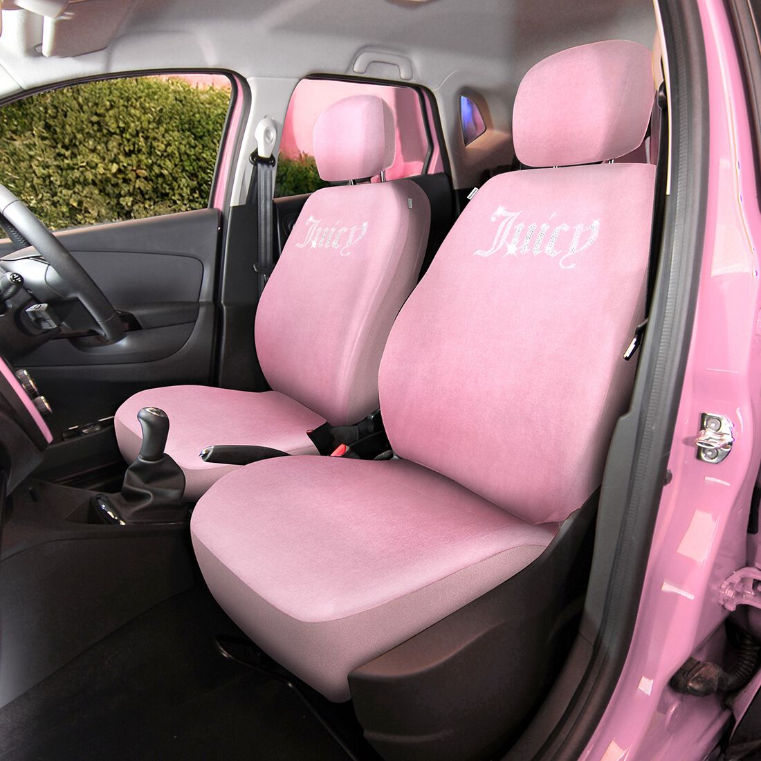 Juicy Couture 2 Piece OG Big Bling Seat Covers - Pink, , scanz_hi-res