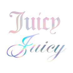 Juicy Couture 2PK Metallic Vinyl Decal Print - Pink/Silver, , scanz_hi-res