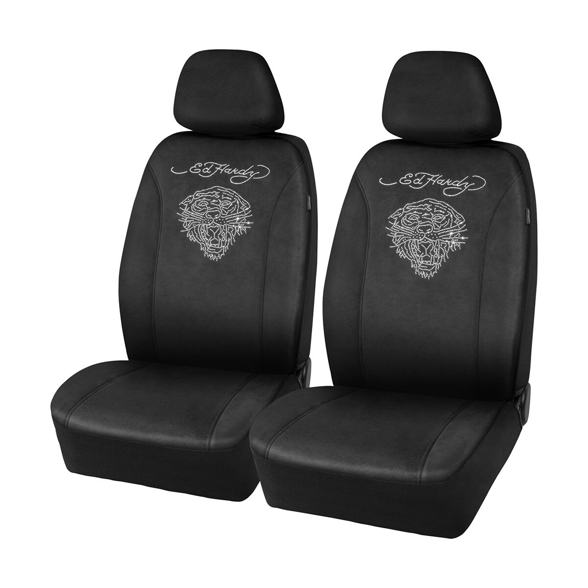 Ed Hardy Tiger Bling Seat Cover - Velvet/Black 30SAB, , scanz_hi-res