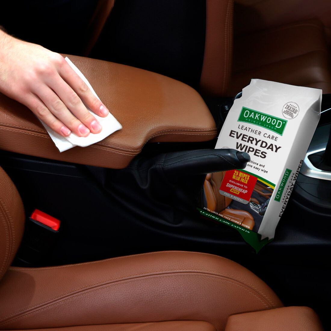 Oakwood Everyday Leather Wipes 25 Pack, , scanz_hi-res