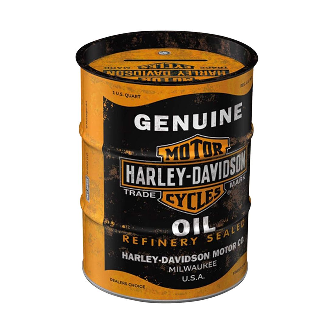 Nostalgic-Art Oil Barrel Money Box Harley Davidson - Genuine Oil, , scanz_hi-res