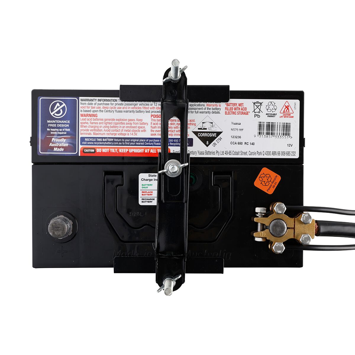 Century Battery Terminal Saddle Negative Standard Post, , scanz_hi-res