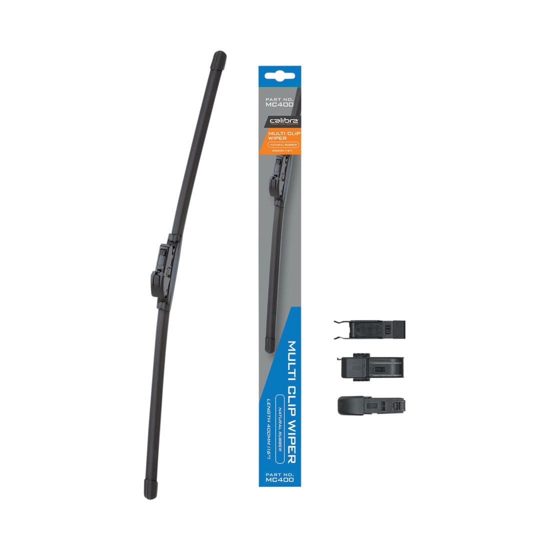 Calibre Multi-Clip Wiper Blade 400mm (16") Single - MC400, , scanz_hi-res