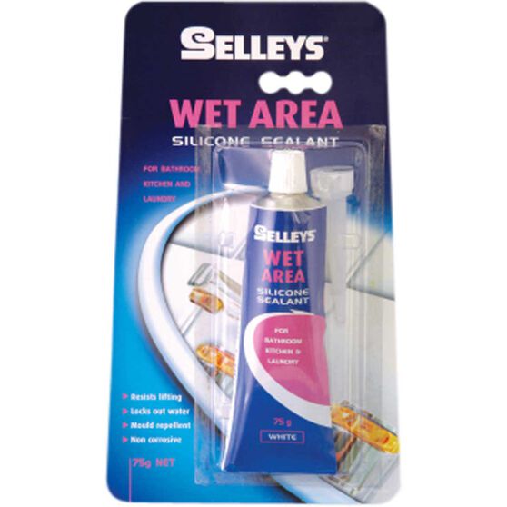 Selleys Wet Area Sealant - White, 75g, , scanz_hi-res