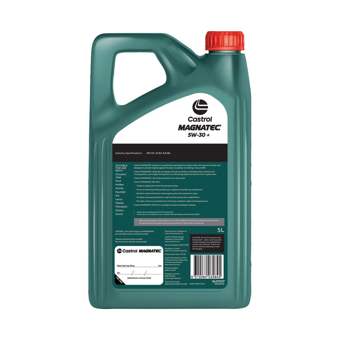 Castrol MAGNATEC Engine Oil, 5W-30 A, 5 Litres, , scanz_hi-res