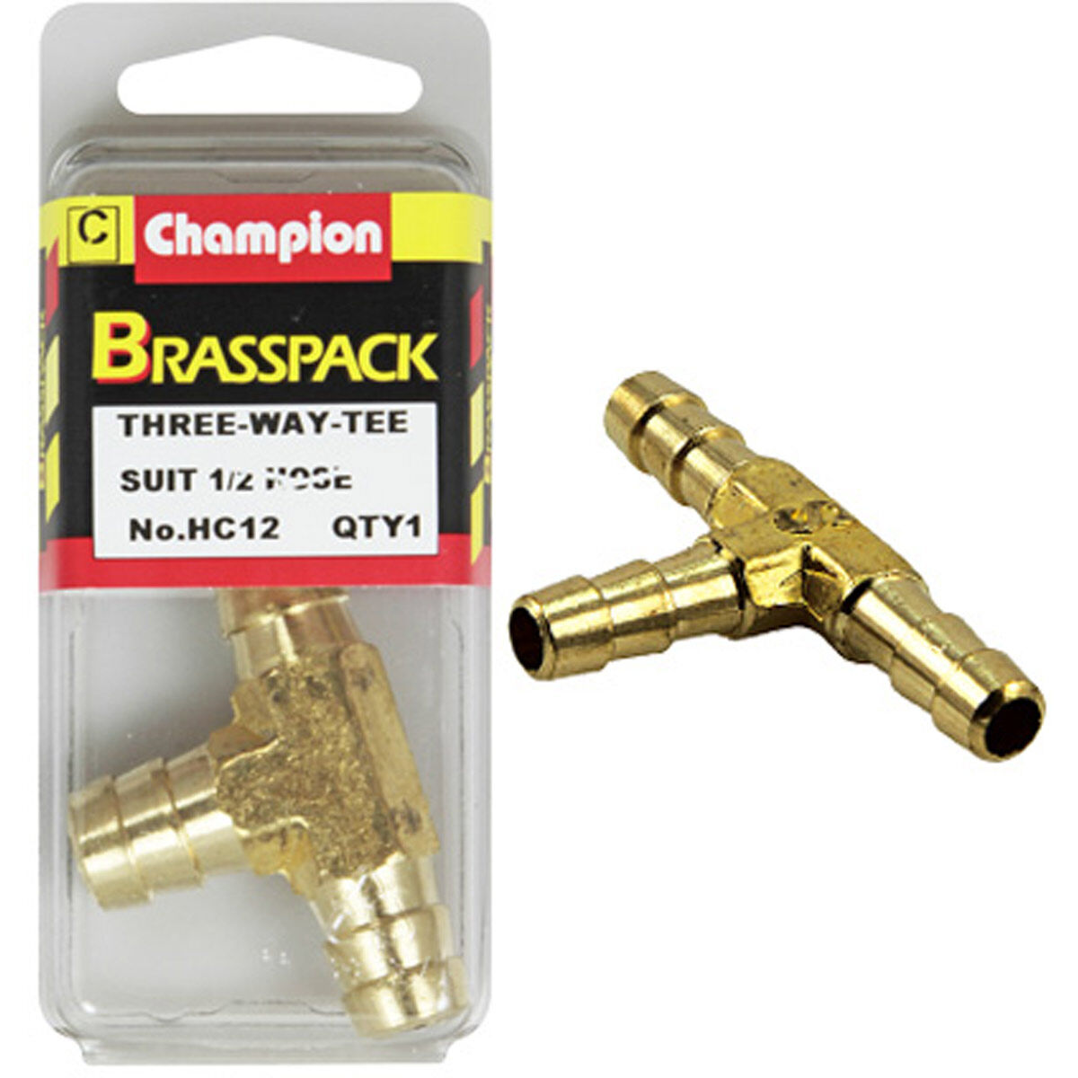 Champion Brass Pack T Piece HC12, 1/2", , scanz_hi-res