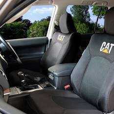 CAT Jacquard Seat Covers Black Adjustable Headrests Airbag Compatible, , scanz_hi-res